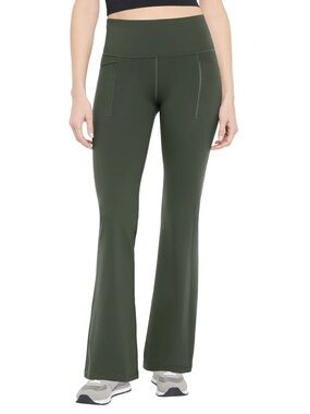 GapFit High Rise Flare Leggings Pants Olive Green Women’s Medium EUC
